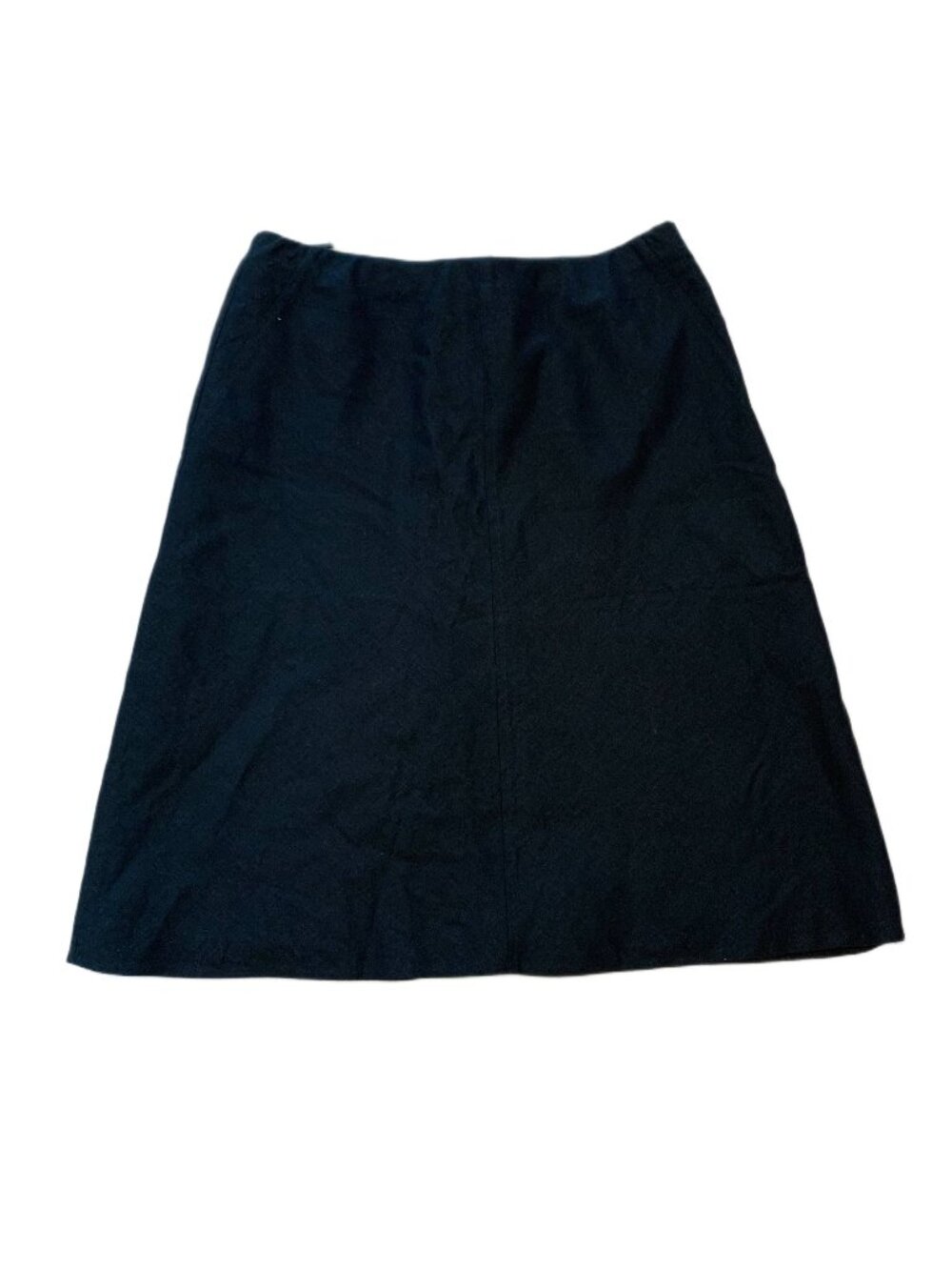 Marks & Spencer Black A‑Line Skirt – Linen Blend Classic Office Chic Size 6